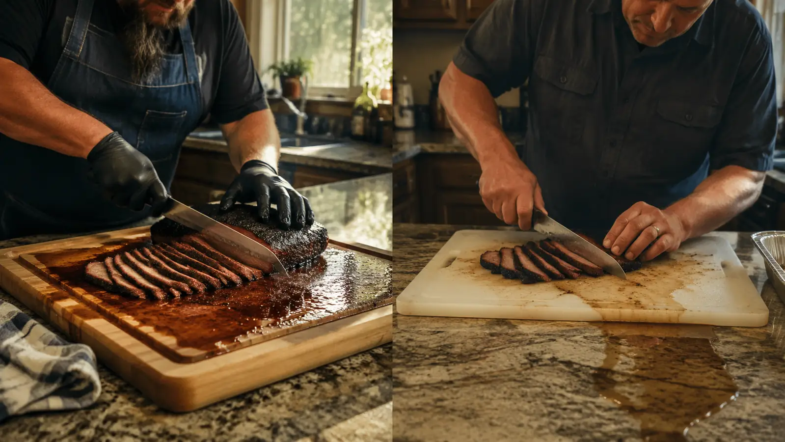 Wood Carving Board vs. Plastic Cutting Board: Which Handles Brisket Better