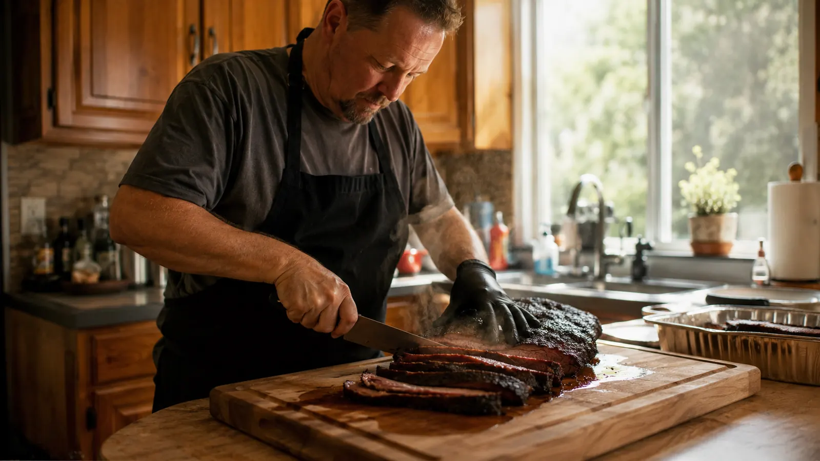 How to Carve a Brisket Clean Using a Juice Groove Board